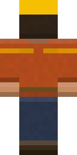 The back of the Astro Builder Minecraft skin, flat from the file: the back of the Astroworld outfit with its astroworld and builder detailing