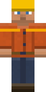 The Astro Builder Minecraft skin shown flat from the front, the astroworld outfit as it sits in the skin file