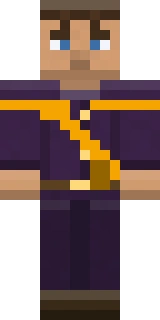 The Astro Merchant Minecraft skin shown flat from the front, the astroworld outfit as it sits in the skin file