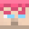 Face of an example anime style Minecraft skin, anime style