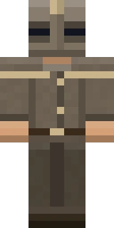 Example medieval Minecraft skin shown flat from the front, in the knight and king style this category is known for