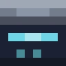 Face of an example robots Minecraft skin, mech style