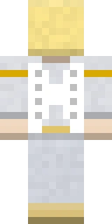 The back of the Celestial Angel Minecraft skin, flat from the file: the back of the fantasy outfit with its angel and celestial detailing