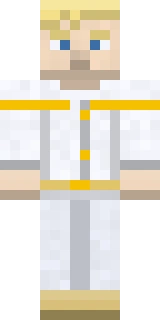 The Celestial Angel Minecraft skin shown flat from the front, the fantasy outfit as it sits in the skin file