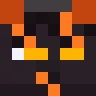 Head of the Fire Demon Minecraft skin, demon style