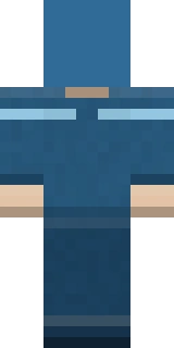 The back of the Frost Mage Minecraft skin, flat from the file: the back of the fantasy outfit with its mage and ice detailing