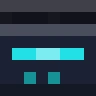 Head of the Neon Hacker Minecraft skin, hacker style