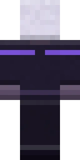 The back of the Shadow Elf Minecraft skin, flat from the file: the back of the fantasy outfit with its elf and dark detailing