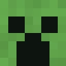 Head of the Tuxedo Creeper Minecraft skin, creeper style