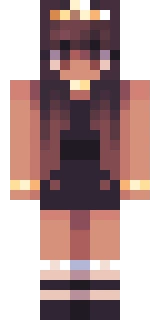 The Minecraft skin worn by Astelic, shown flat from the front: a black and red 64x64 skin on the alex model with 86 distinct colours