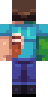 The back of the Minecraft skin worn by BeckBroJack, shown flat with the same pixels the game wraps around the back of the player model