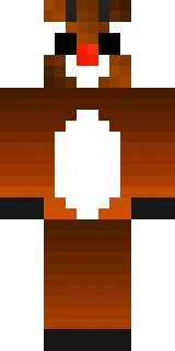 The Minecraft skin worn by Beppo, shown flat from the front: a white and black 64x32 skin on the steve model with 40 distinct colours