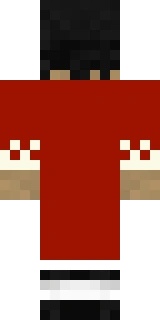 The back of the Minecraft skin worn by CaptainSparklez, shown flat with the same pixels the game wraps around the back of the player model