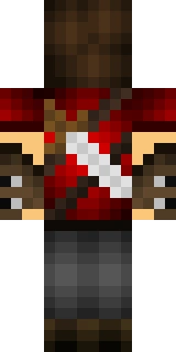 The back of the Minecraft skin worn by Cortezerino, shown flat with the same pixels the game wraps around the back of the player model