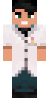 The Minecraft skin worn by cubfan135, shown flat from the front: a white and orange 64x64 skin on the alex model with 263 distinct colours