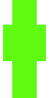 The back of the Minecraft skin worn by Dream, shown flat with the same pixels the game wraps around the back of the player model