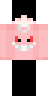 The Minecraft skin worn by Duncan, shown flat from the front: a black and red 64x64 skin on the steve model with 22 distinct colours