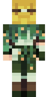 The back of the Minecraft skin worn by falsesymmetry, shown flat with the same pixels the game wraps around the back of the player model