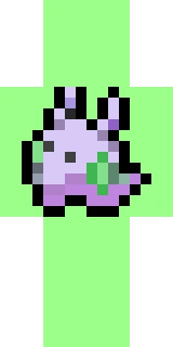 The back of the Minecraft skin worn by fruitberries, shown flat with the same pixels the game wraps around the back of the player model