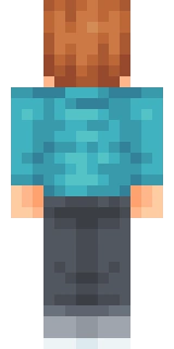 The back of the Minecraft skin worn by fWhip, shown flat with the same pixels the game wraps around the back of the player model