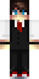 The Minecraft skin worn by GTWScar, shown flat from the front: a black and white 64x64 skin on the steve model with 135 distinct colours