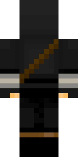 The back of the Minecraft skin worn by Illumina, shown flat with the same pixels the game wraps around the back of the player model