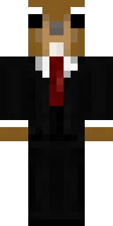 The Minecraft skin worn by ilmango, shown flat from the front: a black and orange 64x32 skin on the alex model with 51 distinct colours