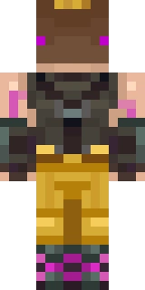 The back of the Minecraft skin worn by impulseSV, shown flat with the same pixels the game wraps around the back of the player model