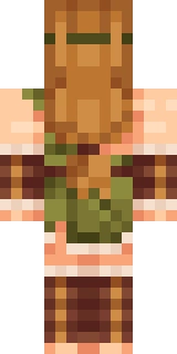 The back of the Minecraft skin worn by InTheLittleWood, shown flat with the same pixels the game wraps around the back of the player model