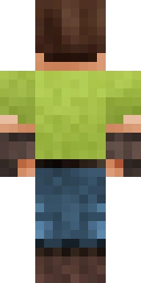 The back of the Minecraft skin worn by iskall85, shown flat with the same pixels the game wraps around the back of the player model