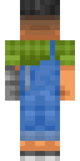 The back of the Minecraft skin worn by kenadian, shown flat with the same pixels the game wraps around the back of the player model