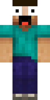 The Minecraft skin worn by Keralis, shown flat from the front: a black and orange 64x32 skin on the steve model with 819 distinct colours
