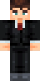 The Minecraft skin worn by kingbdogz, shown flat from the front: a black and orange 64x64 skin on the steve model with 51 distinct colours
