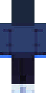 The back of the Minecraft skin worn by Krinios, shown flat with the same pixels the game wraps around the back of the player model