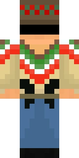 The back of the Minecraft skin worn by Marc_IRL, shown flat with the same pixels the game wraps around the back of the player model