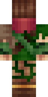 The back of the Minecraft skin worn by Martyn, shown flat with the same pixels the game wraps around the back of the player model