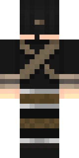The back of the Minecraft skin worn by Michaelmcchill, shown flat with the same pixels the game wraps around the back of the player model