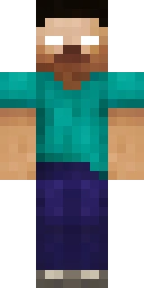 The Minecraft skin worn by Mojang, shown flat from the front: a black 64x32 skin on the steve model with 842 distinct colours