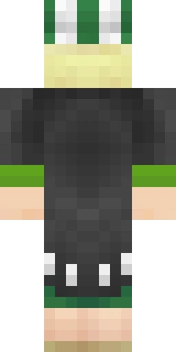 The back of the Minecraft skin worn by PhilzA, shown flat with the same pixels the game wraps around the back of the player model