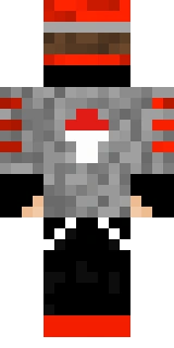 The back of the Minecraft skin worn by popularmmos, shown flat with the same pixels the game wraps around the back of the player model