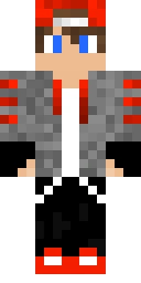 The Minecraft skin worn by popularmmos, shown flat from the front: a black and white 64x64 skin on the steve model with 92 distinct colours