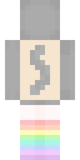 The back of the Minecraft skin worn by Rendog, shown flat with the same pixels the game wraps around the back of the player model