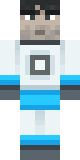 The Minecraft skin worn by Sips_, shown flat from the front: a white and black 64x32 skin on the steve model with 64 distinct colours