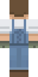 The back of the Minecraft skin worn by Sjin, shown flat with the same pixels the game wraps around the back of the player model