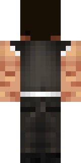 The back of the Minecraft skin worn by Skizzleman, shown flat with the same pixels the game wraps around the back of the player model