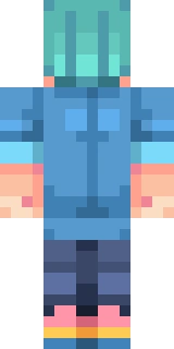 The back of the Minecraft skin worn by Smajor1995, shown flat with the same pixels the game wraps around the back of the player model