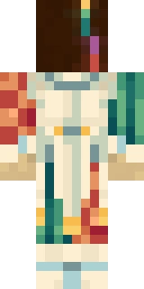 The back of the Minecraft skin worn by Smallishbeans, shown flat with the same pixels the game wraps around the back of the player model