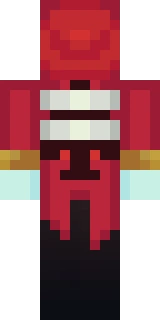 The back of the Minecraft skin worn by Sneegsnag, shown flat with the same pixels the game wraps around the back of the player model