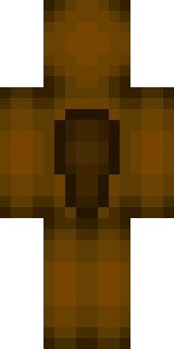 The back of the Minecraft skin worn by Spifey, shown flat with the same pixels the game wraps around the back of the player model