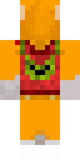 The back of the Minecraft skin worn by stampylongnose, shown flat with the same pixels the game wraps around the back of the player model